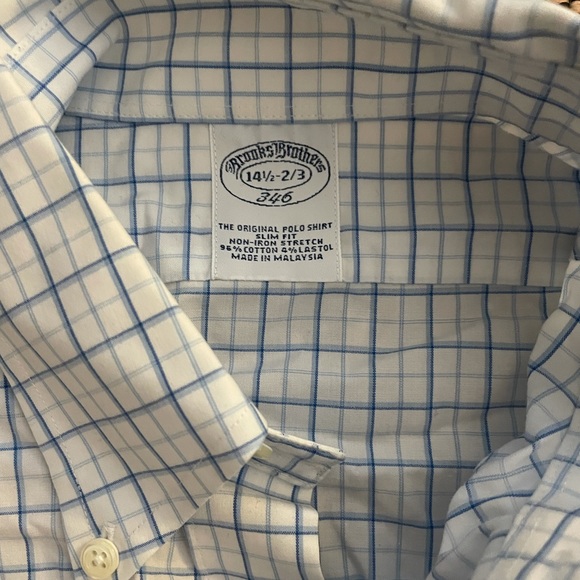 Men’s Brooks Brothers Button Down Shirt - 14.5 32/33, Slim Fit - Picture 2 of 4